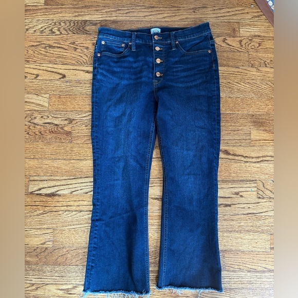 J. Crew 9" demi-boot crop jean in Dark Worn wash Sz 30 Item AB376 - Picture 7 of 8